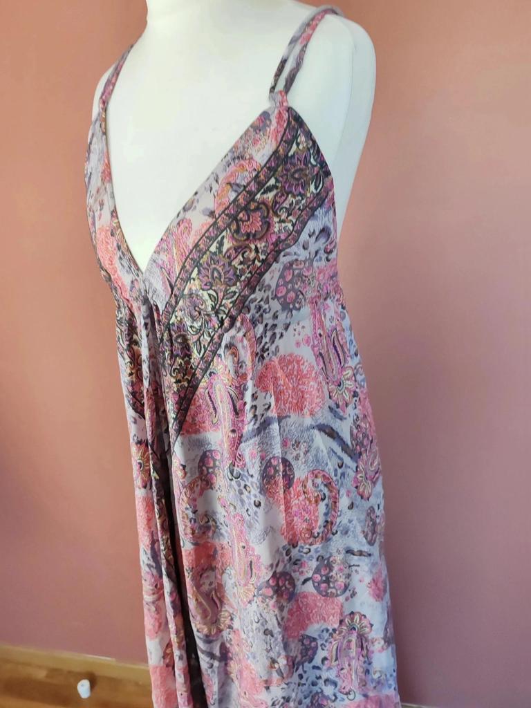 Robe longue soie bohème taille unique