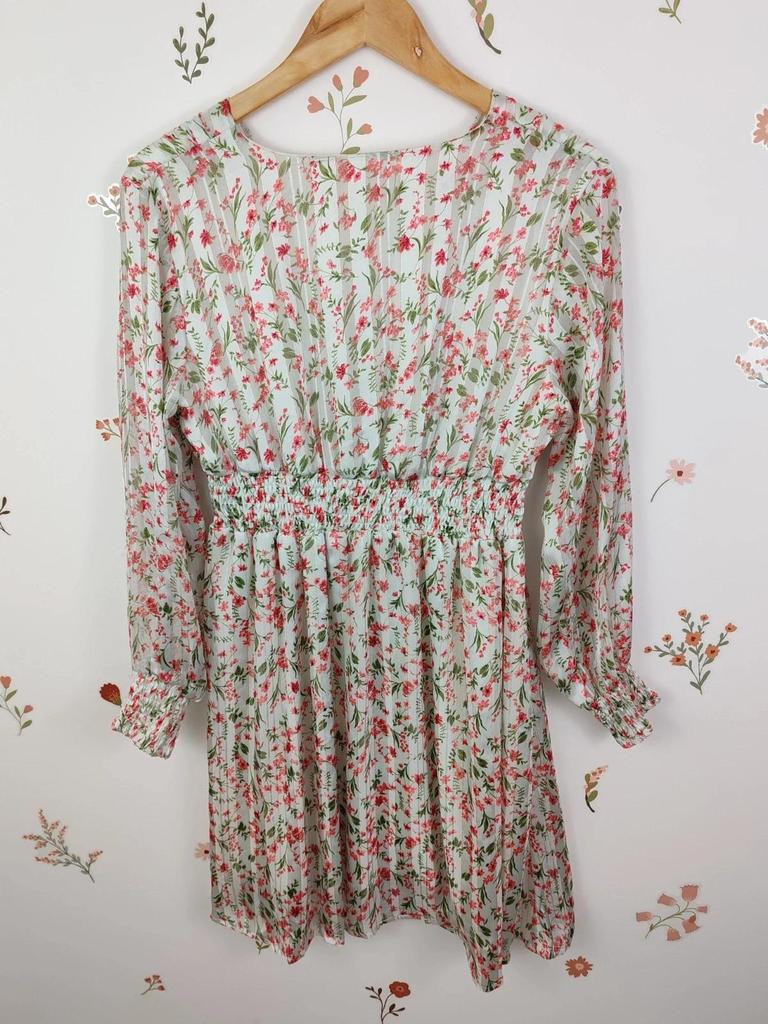 Robe fleuri blanc taille M