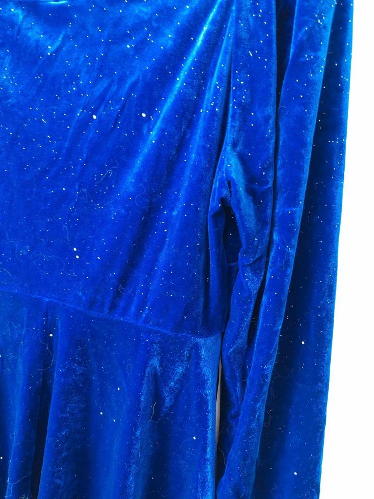 Robe velours bleu taille Xl