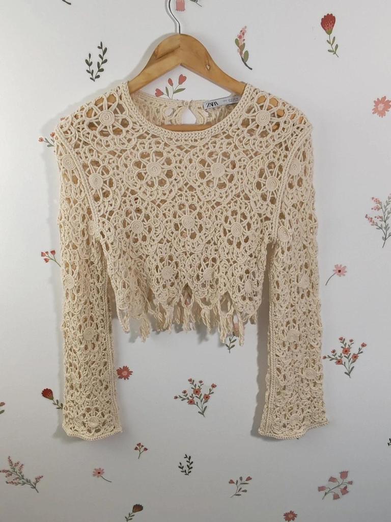 Top en crochet zara taille S