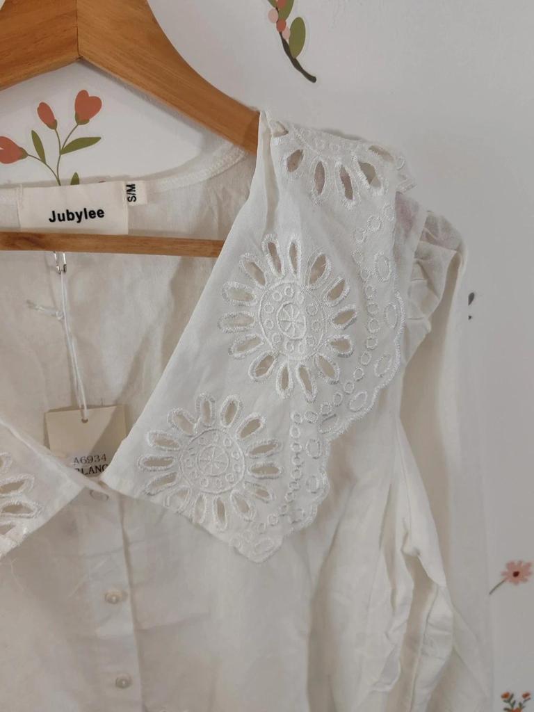 Blouse col brodé taille S/m