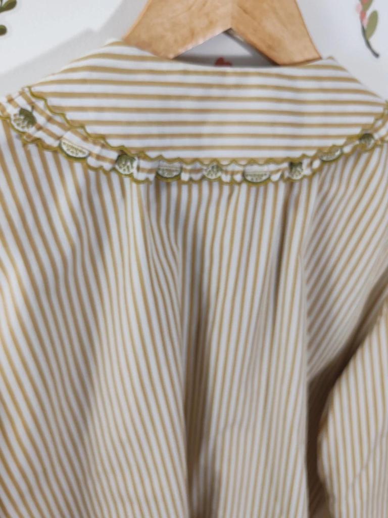 Blouse rayée col claudine vintage
