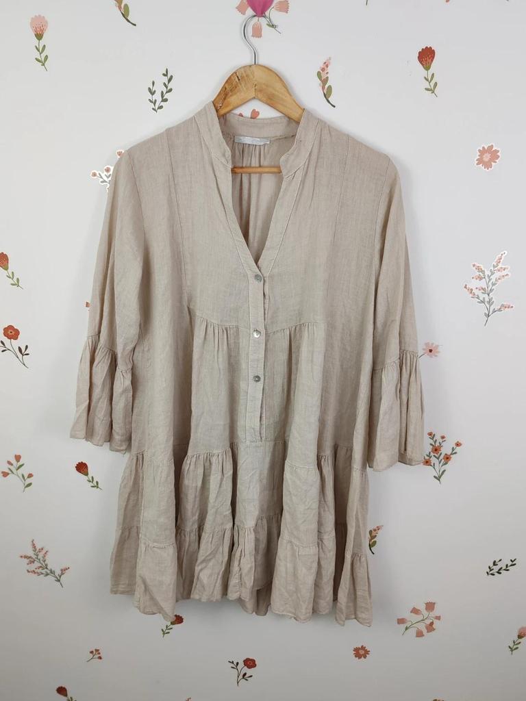 Robe lin beige taille M/l