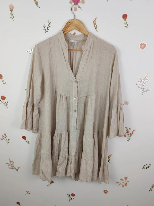 Robe lin beige taille M/l