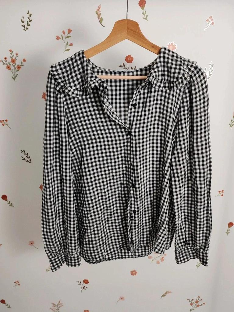 Blouse vichy noir et blanc taille S/m
