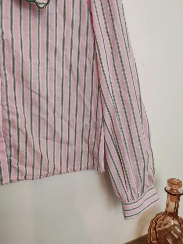 Blouse rayures rose taille L