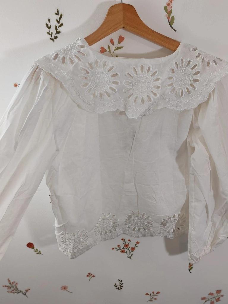 Blouse col brodé taille S/m