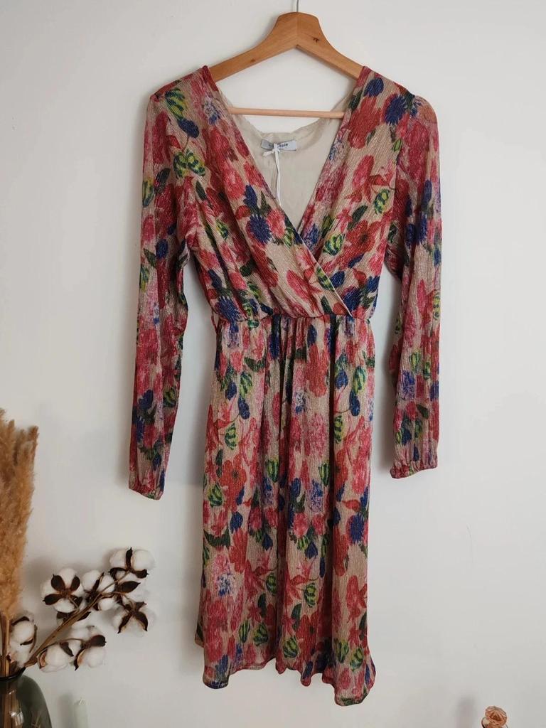 Robe brillante fleurie taille S/m