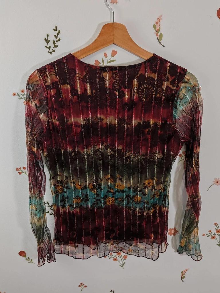 Top mesh brillant taille S/m