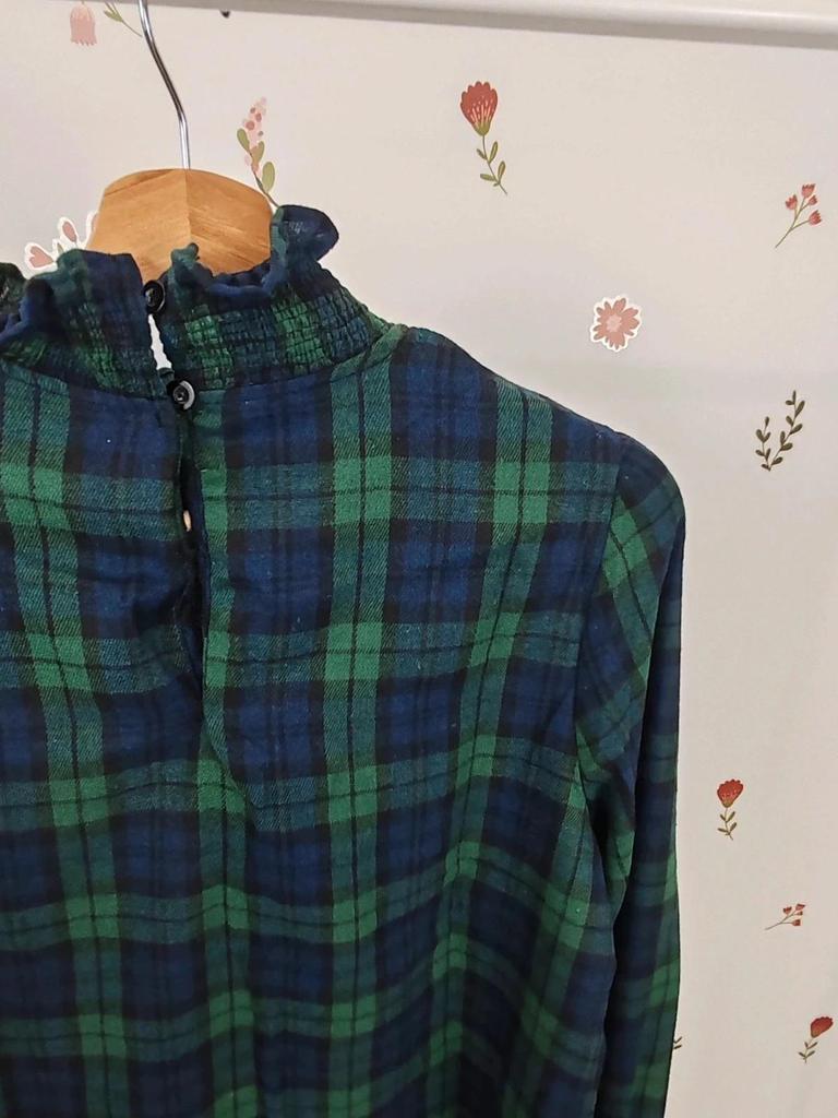 Blouse col haut vert marine taille L