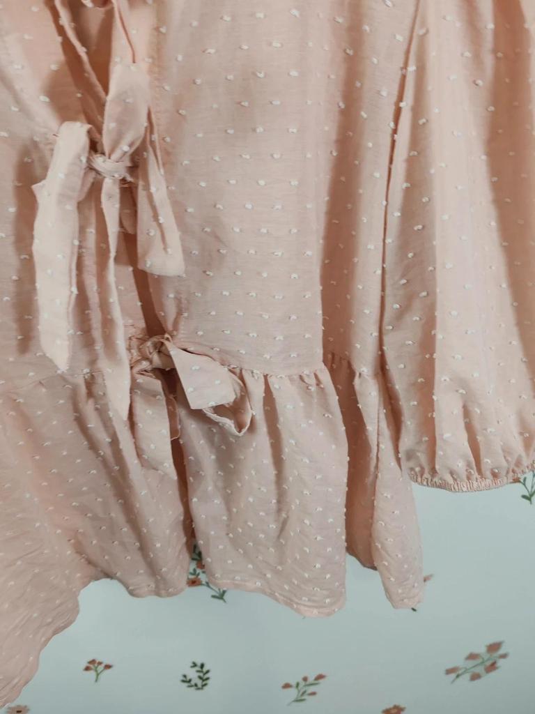 Blouse noeud rose taille M/l