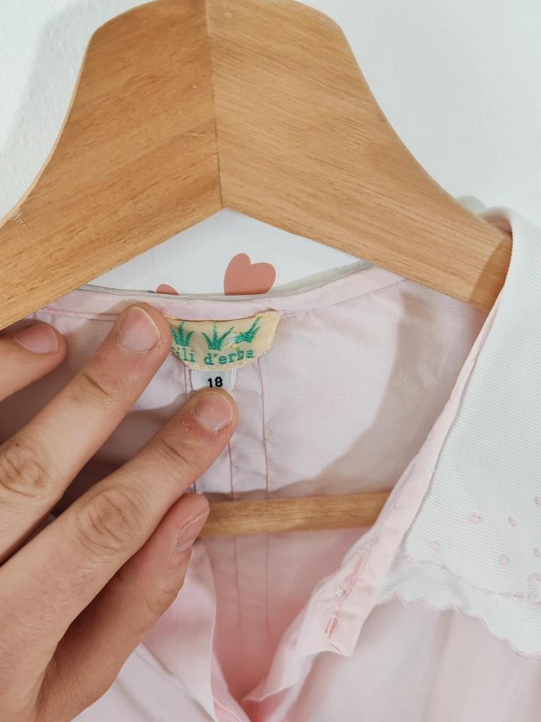 Blouse col claudine rose taille S/m