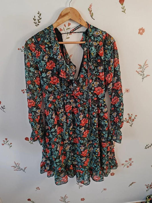 Robe fleurie dos ouvert Goa