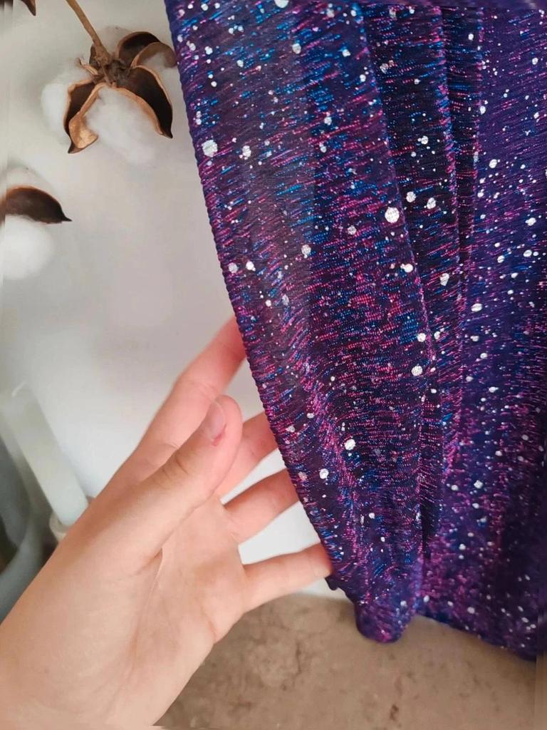 Robe brillante violet taille S