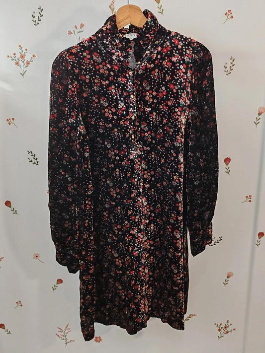 Robe velours fleurs taille 38 Claudie Pierlot