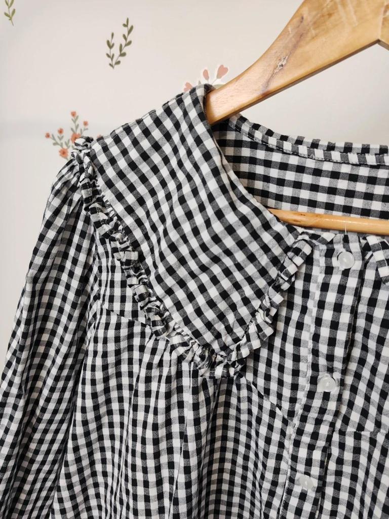 Blouse évasée vichy taille L/xl