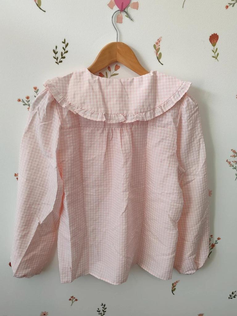 Blouse vichy rose taille S