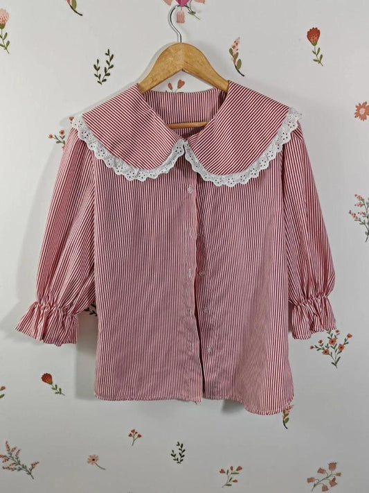 Blouse rayée rouge taille S/m