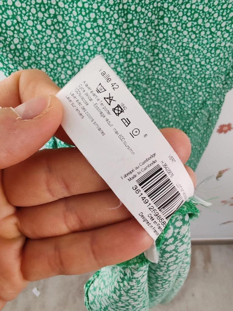 Robe courte verte taille 42