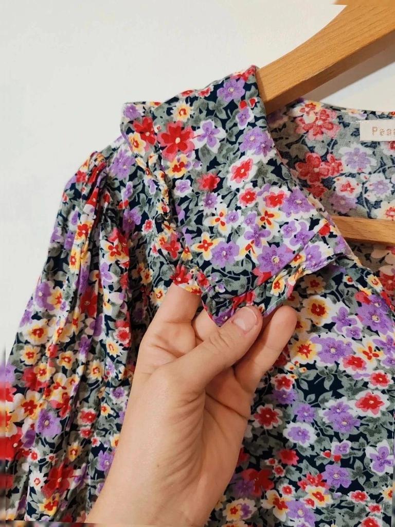Blouse fleurie col claudine taille M/l