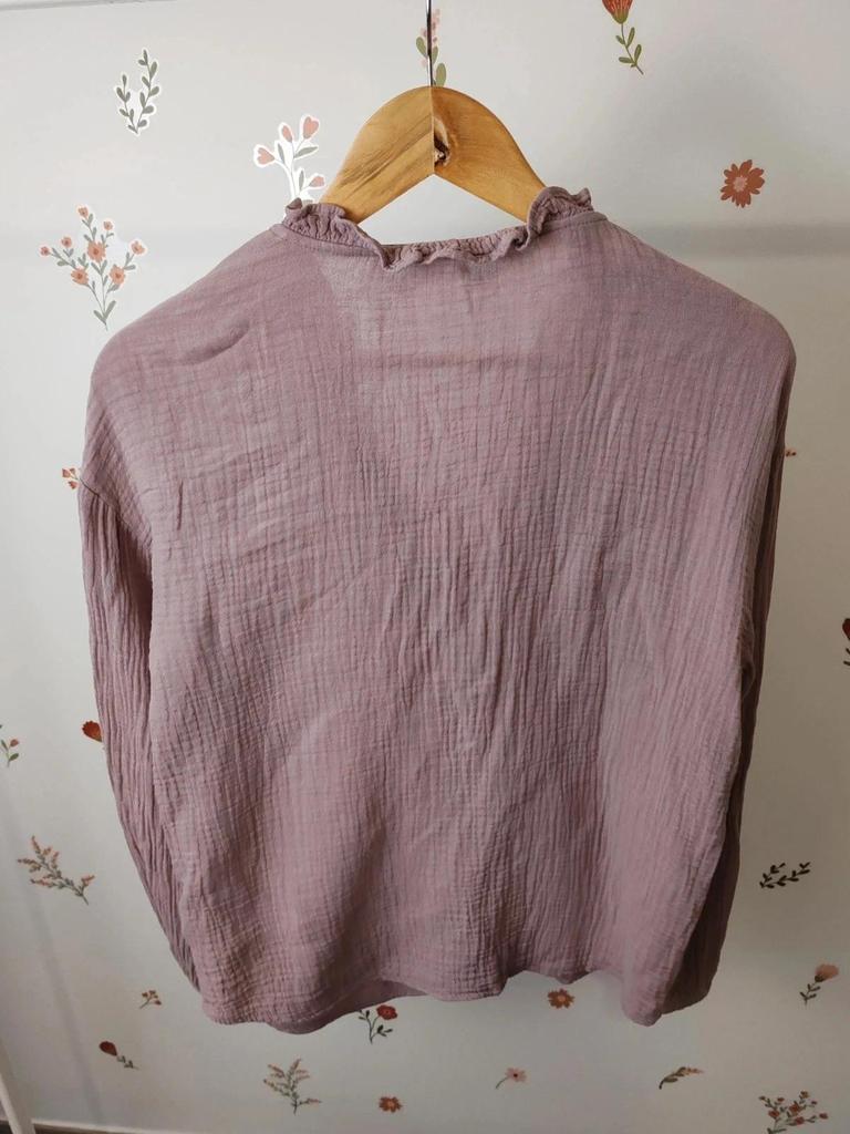 Blouse gaze de coton violine taille S/m