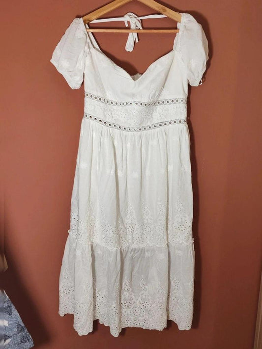 Robe bohème blanche taille 40