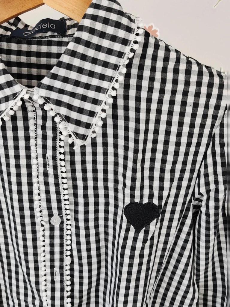 Chemise vichy coeur taille S/m