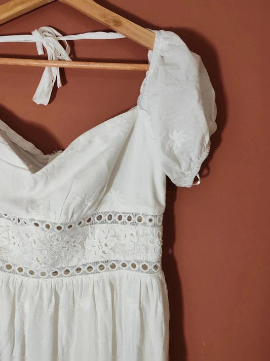 Robe bohème blanche taille 40