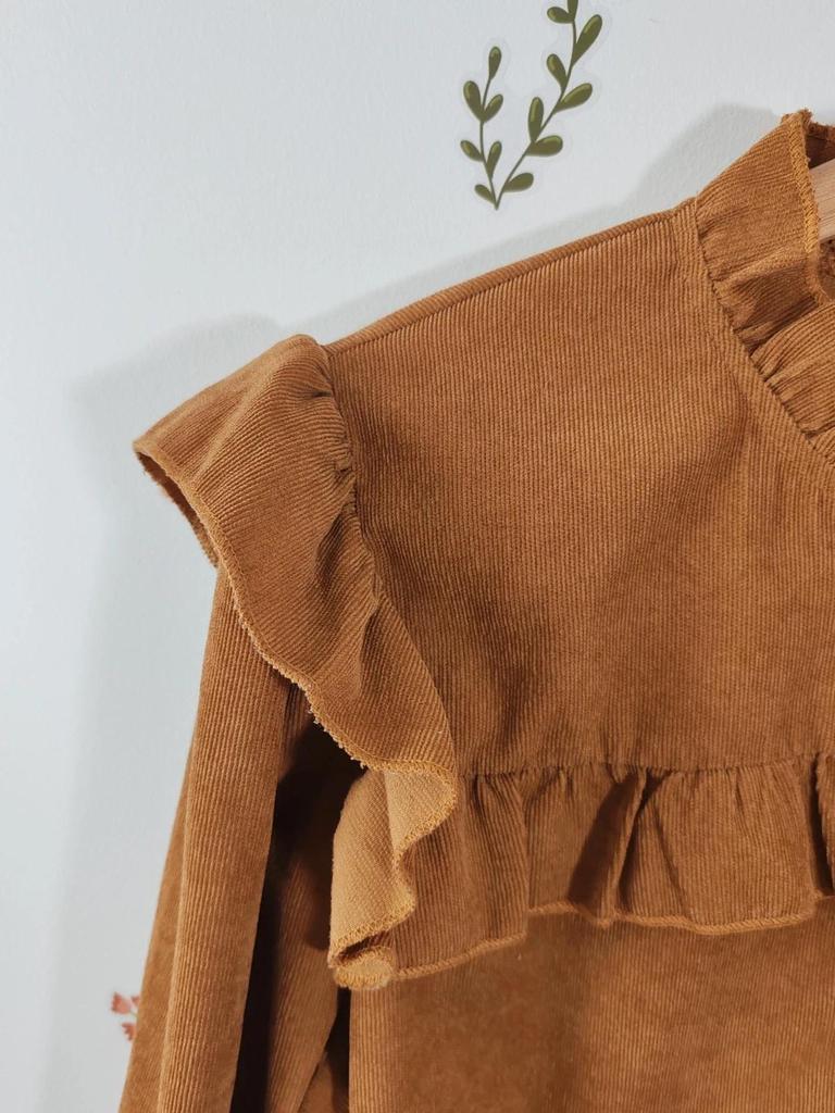 Blouse velours camel taille M/l