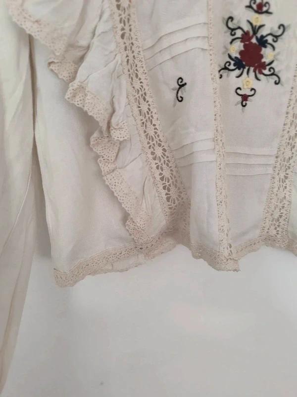 Blouse bohème broderies taille M