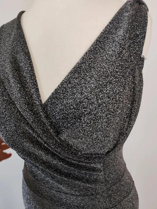 Robe longue brillante argenté taille S/m