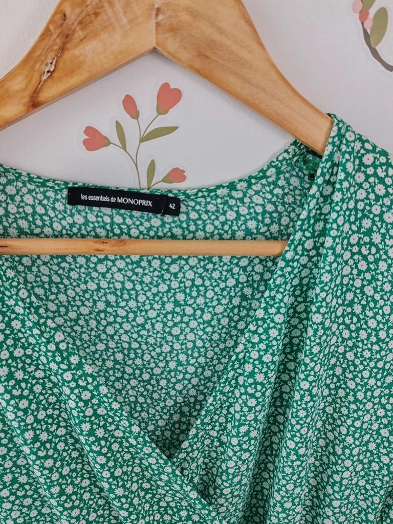 Robe courte verte taille 42