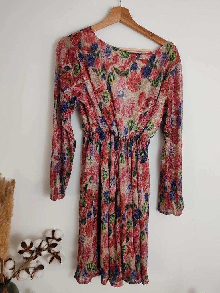 Robe brillante fleurie taille S/m