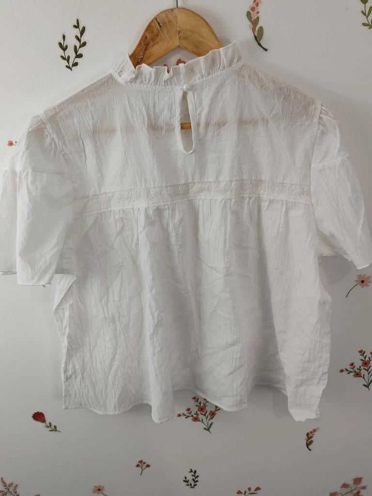 Blouse romantique blanche taille L