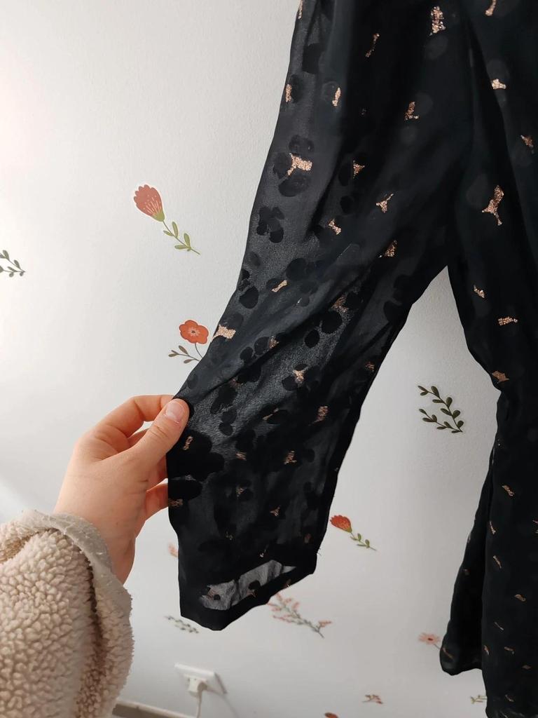 Robe léopard noir doré taille M