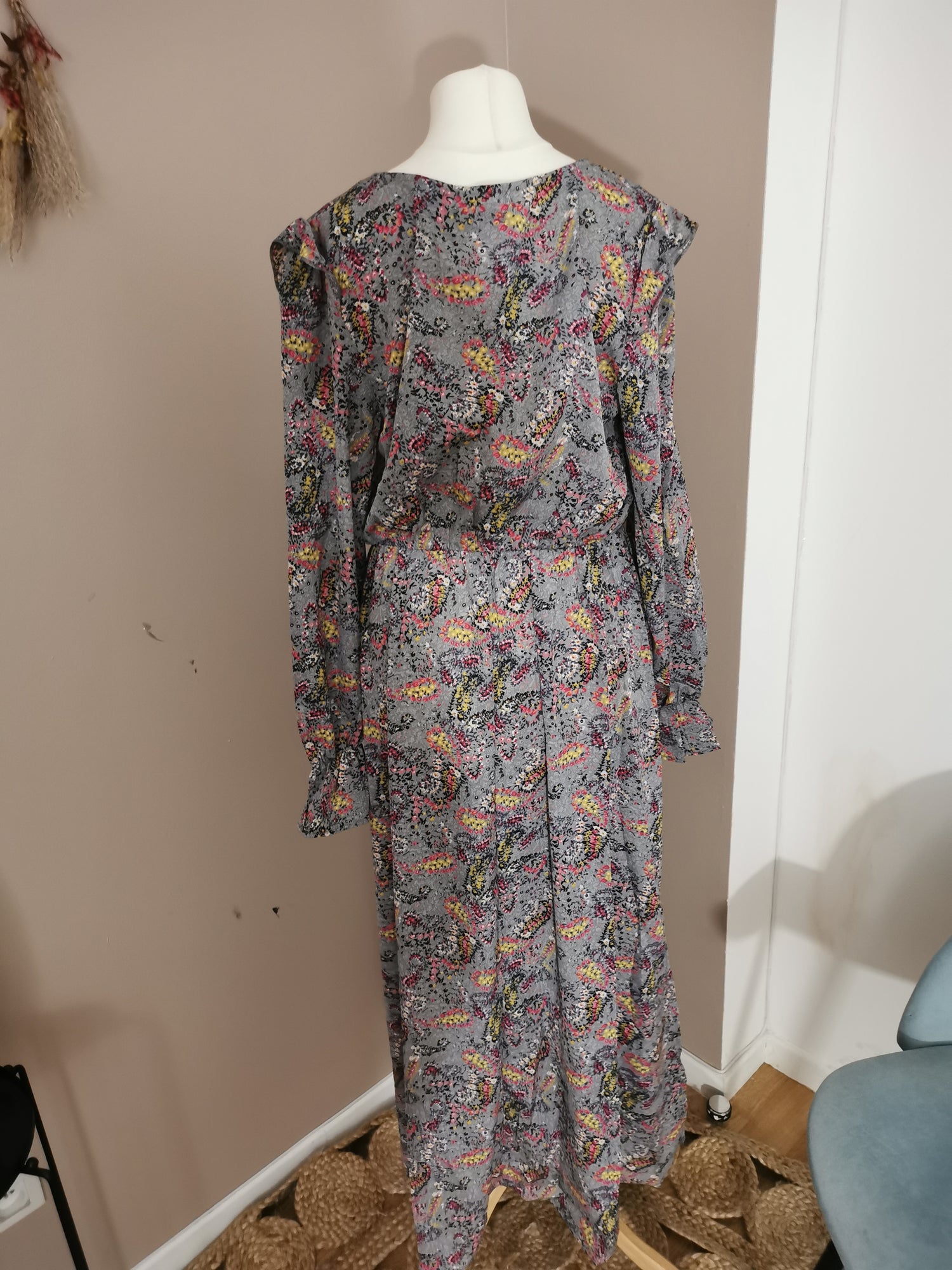 Robe longue à motif 